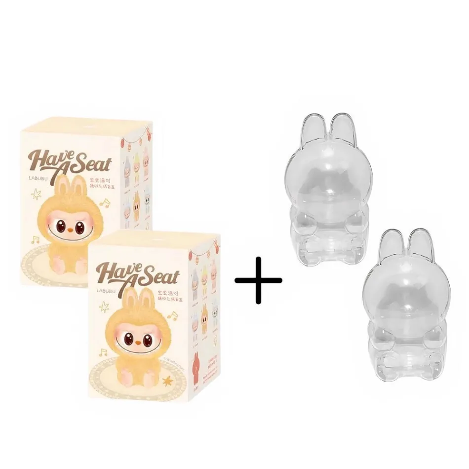 Online La compagnie de la peluche Peluche type Labubu assise boîte mystère