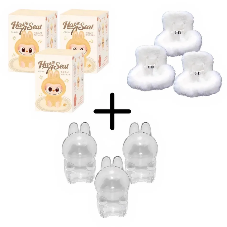 Online La compagnie de la peluche Peluche type Labubu assise boîte mystère