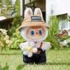 Discount La compagnie de la peluche Peluche type Labubu blanc jardinier en salopette
