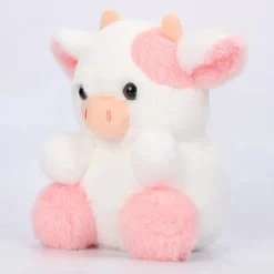 Clearance La compagnie de la peluche Peluche vache rose et toute petite