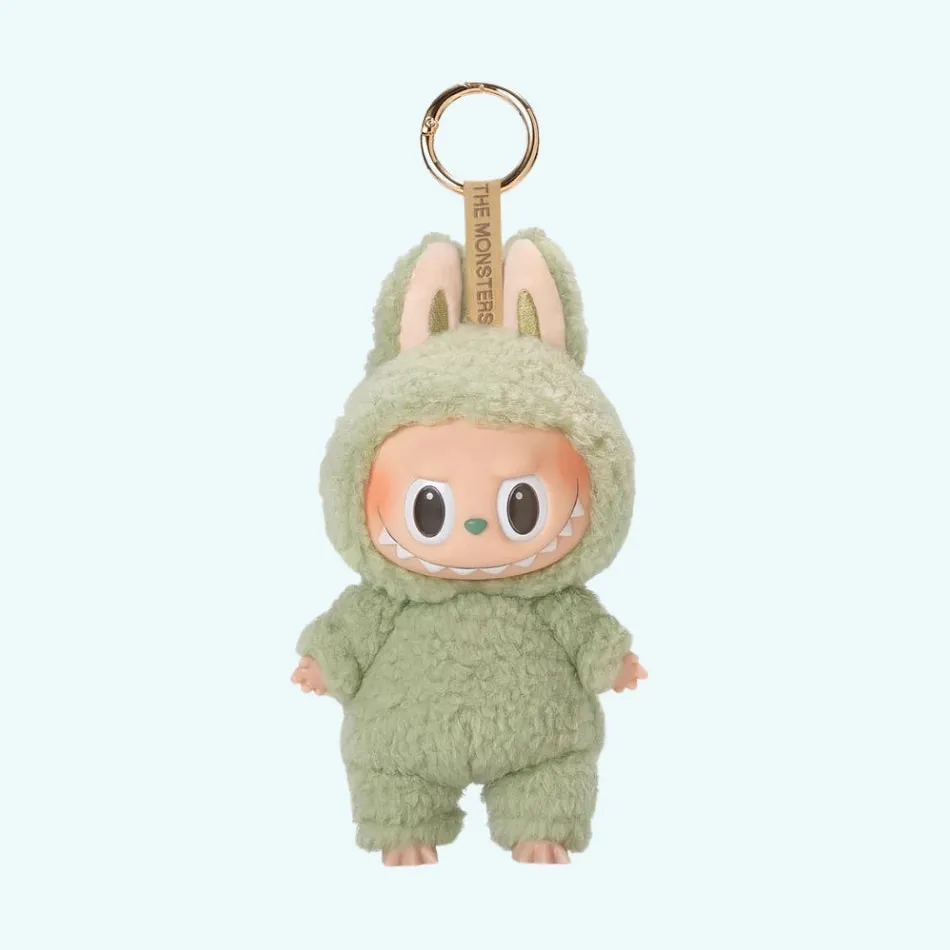 New La compagnie de la peluche Porte-clef peluche style Labubu coloré