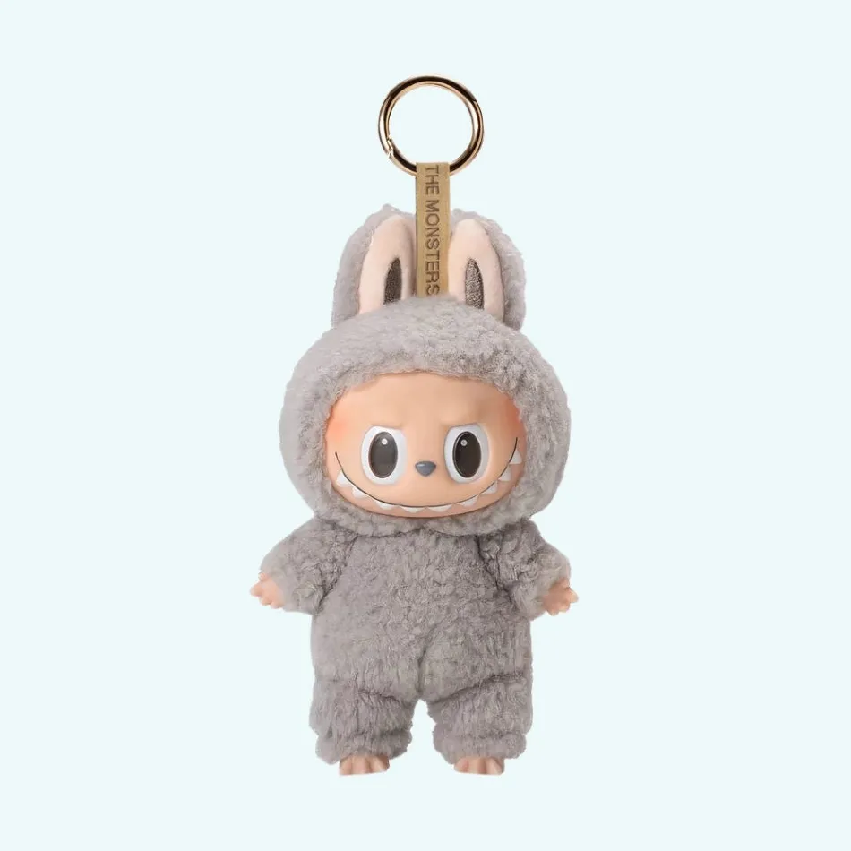 New La compagnie de la peluche Porte-clef peluche style Labubu coloré